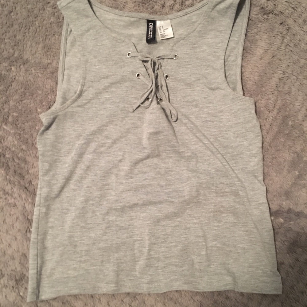 H&M lace up tank top